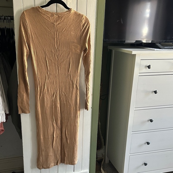 Reformation Tan Ribbed Maxi Dress - Picture 3 of 3